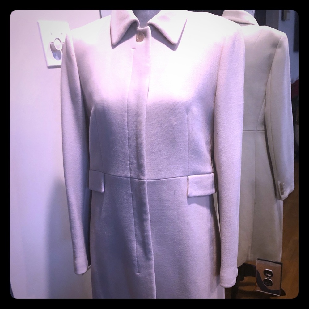 J Crew ivory dress coat